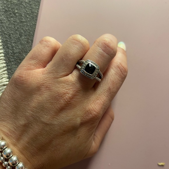 David Yurman Petite Albion® Ring w/Black Onyx& Pavé Diamonds🔥CLEARANCE PRICE🔥 - Picture 13 of 13